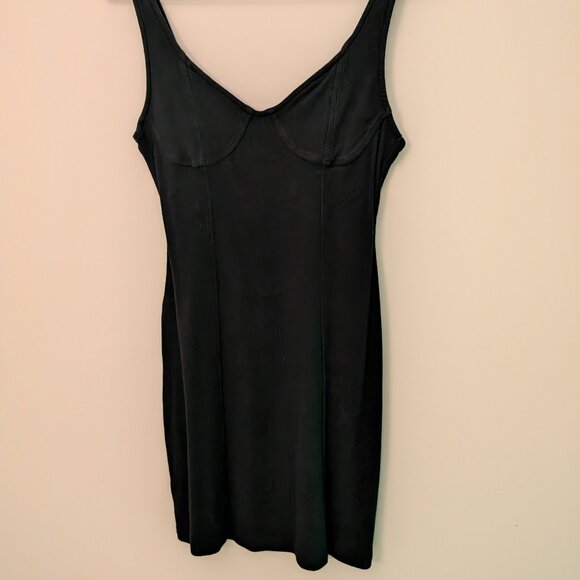 Aerie Classic Ribbed Black Dress - Picture 6 of 6